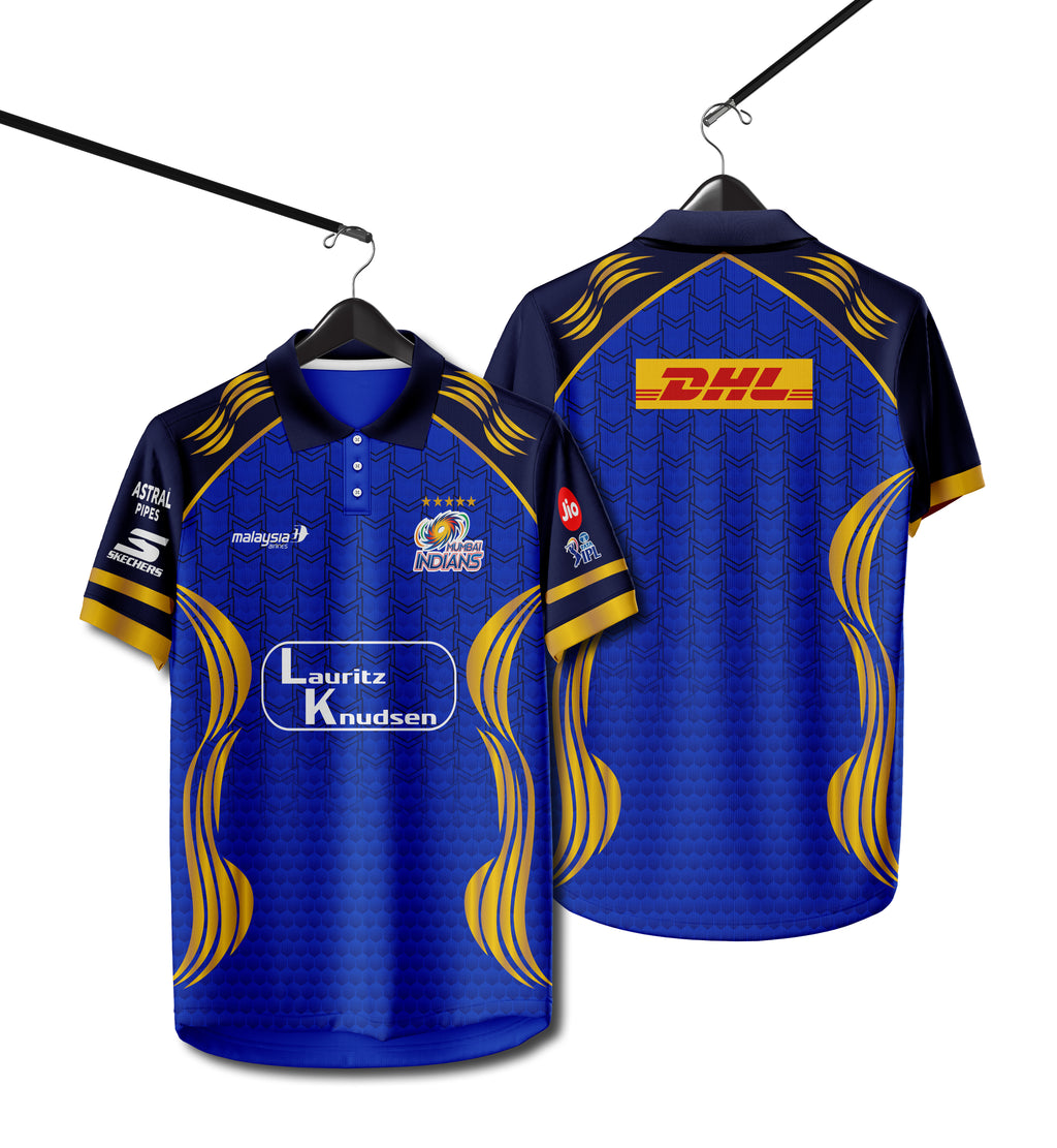 Mumbai Indians Fan Jersey T-Shirt – Premium IPL Cricket Supporter Tee | MI Blue Edition