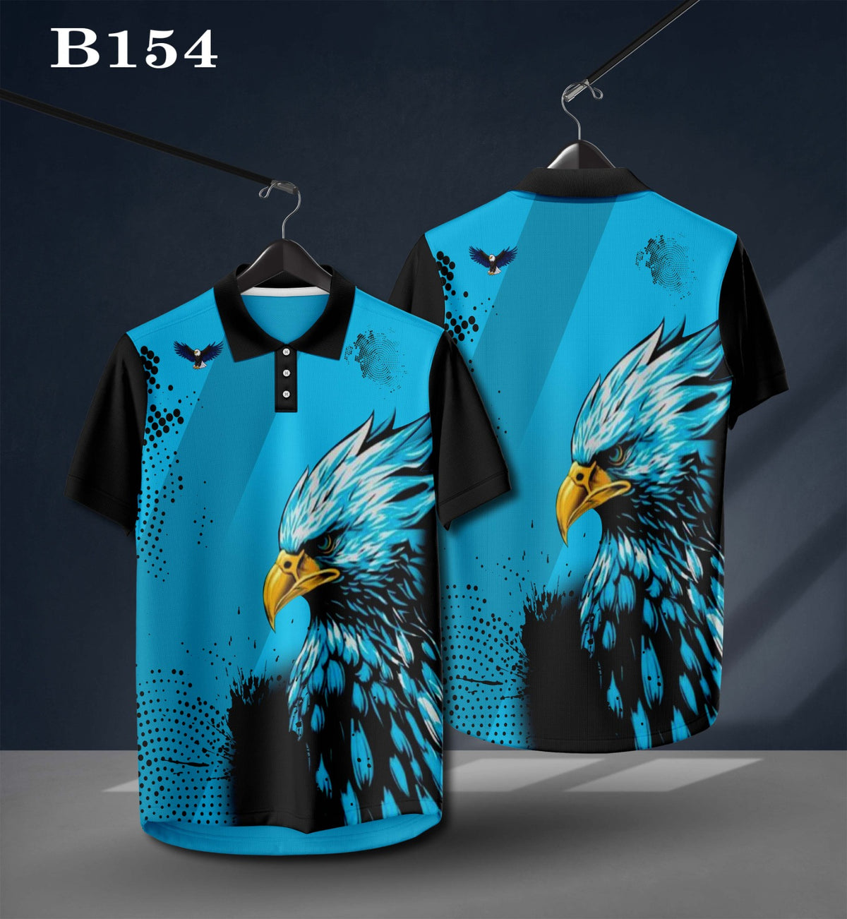 Warmbull B154 Blue Eagle Poly Blend Polo T-Shirt | S-3XL