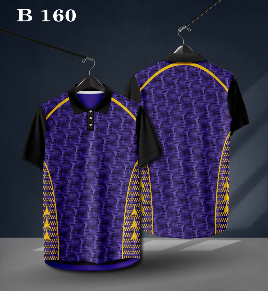 Warmbull B160 Purple Gold Poly Blend Polo T-Shirt | S-3XL