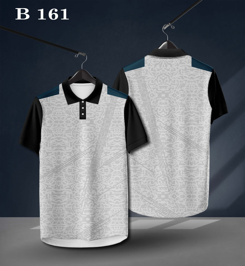 Warmbull B161 White Black Poly Blend Polo T-Shirt | S-3XL