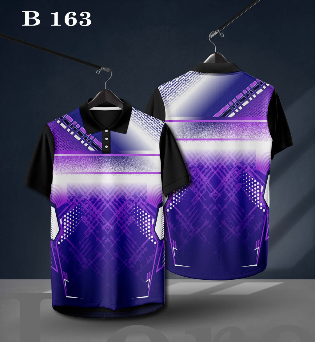 Warmbull Purple Matrix Poly Blend Polo T-Shirt for Men | S-3XL