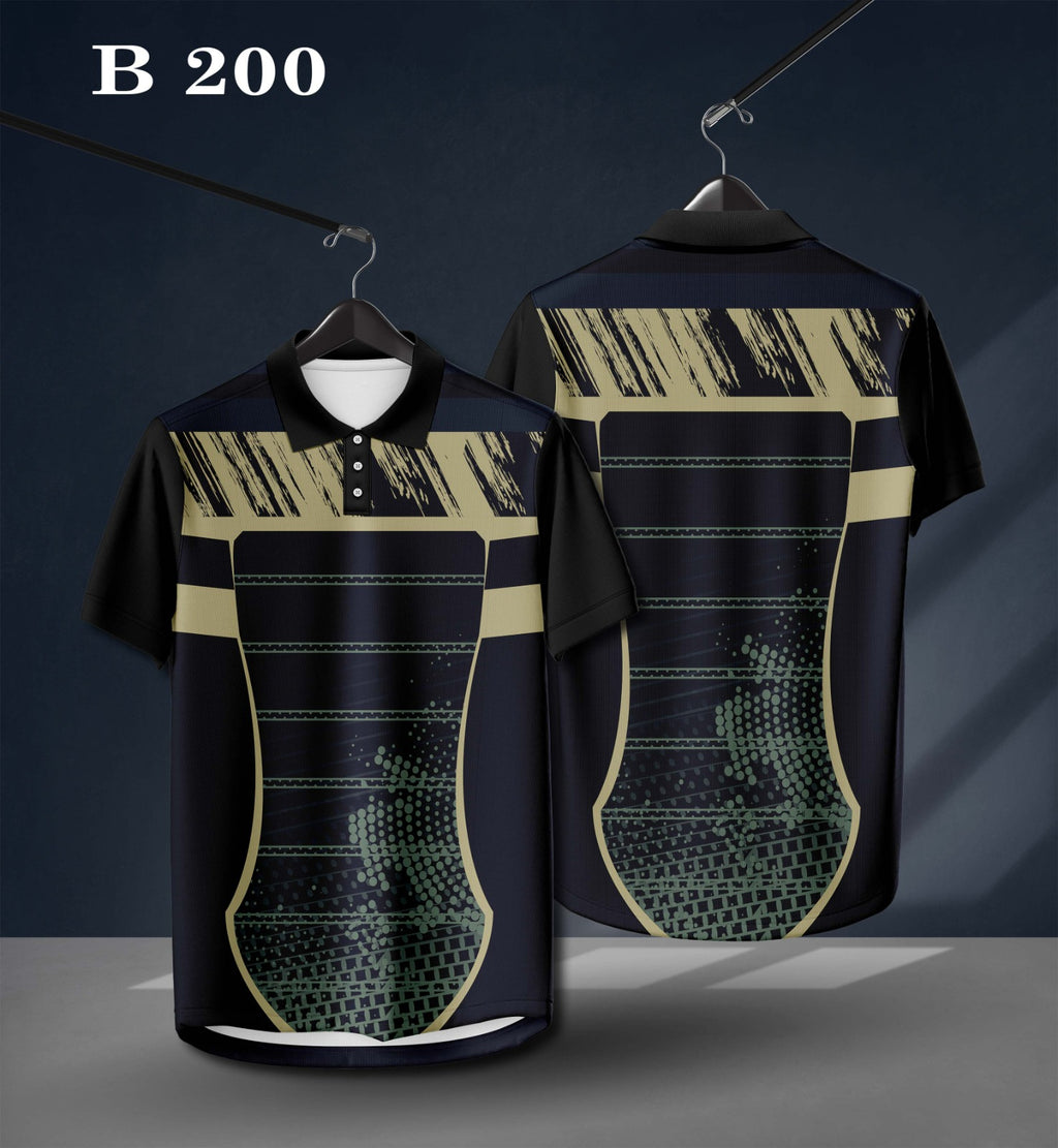 Warmbull B200 Black Beige Poly Blend Polo T-Shirt | S-3XL
