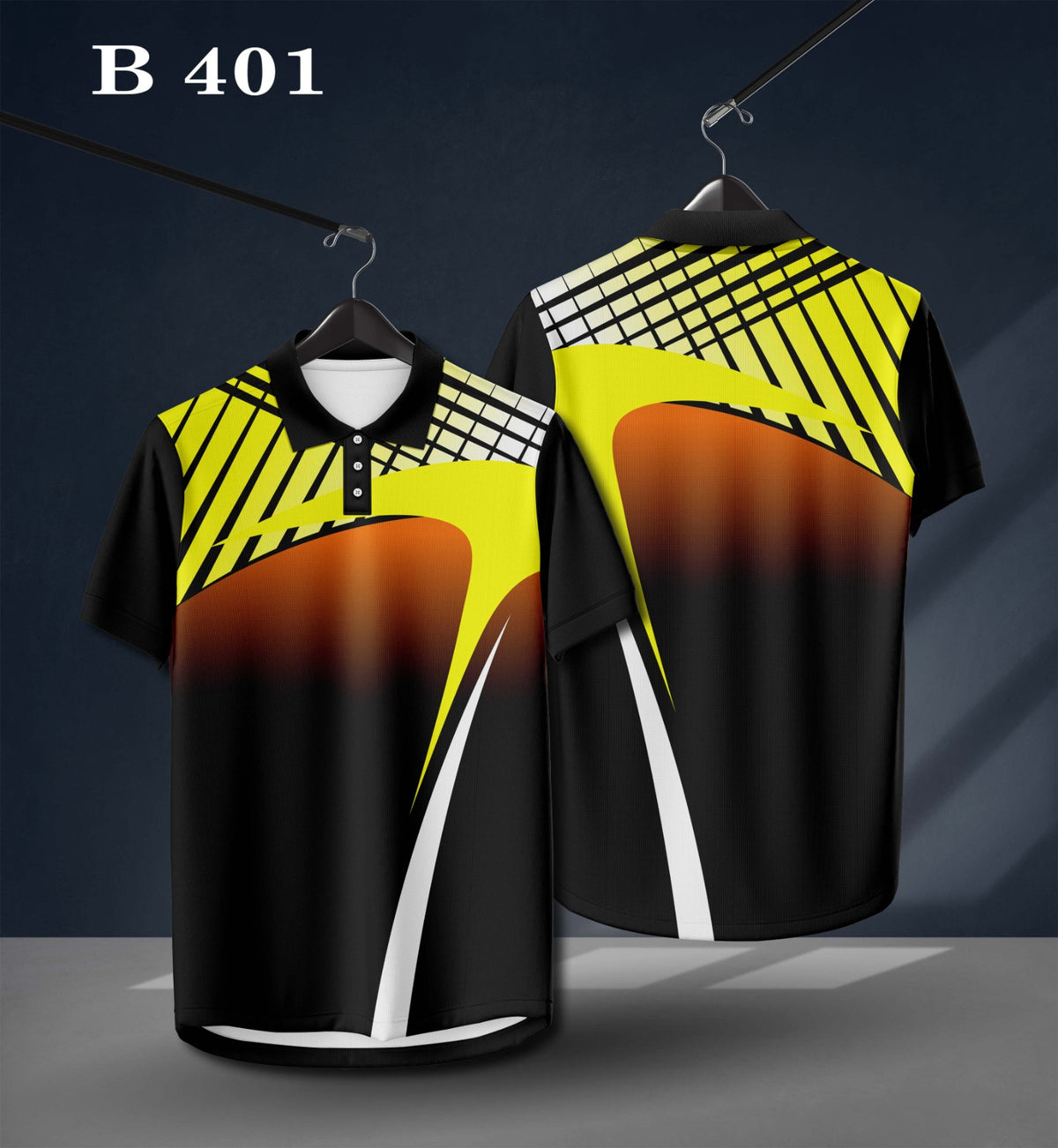 Warmbull B401 Yellow Black Poly Blend Polo T-Shirt | S-3XL