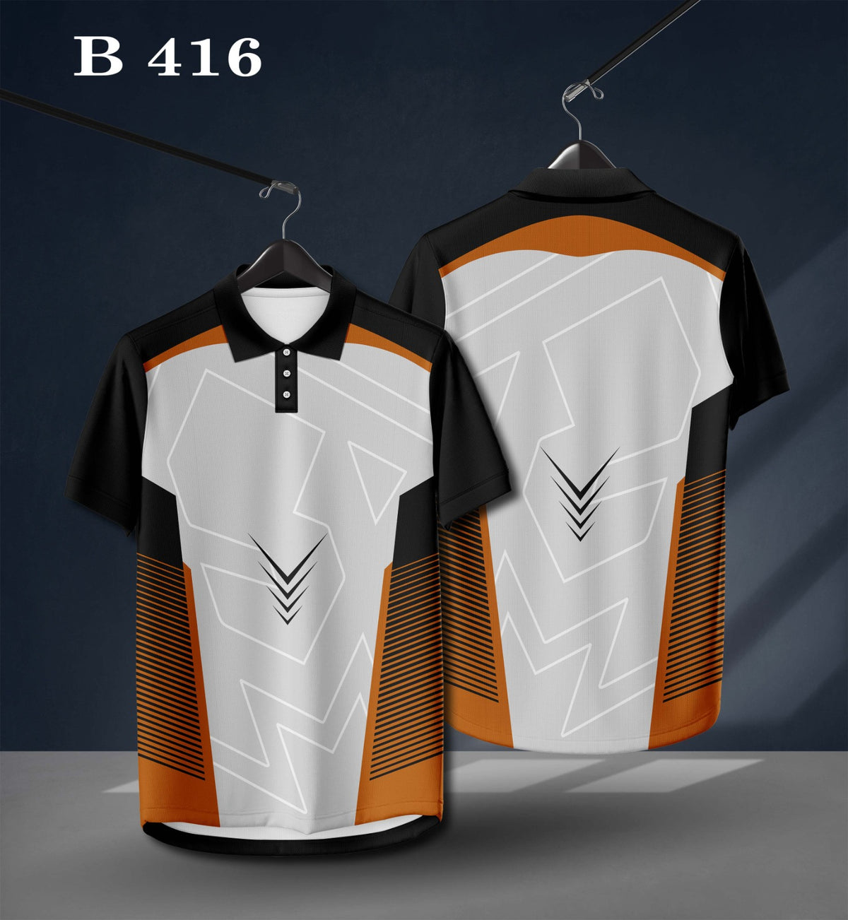 Warmbull B416 White Orange Poly Blend Polo T-Shirt | S-3XL