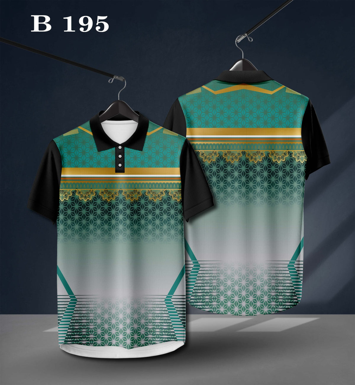 Warmbull B195 Emerald Green Gold Poly Blend Polo T-Shirt | S-3XL