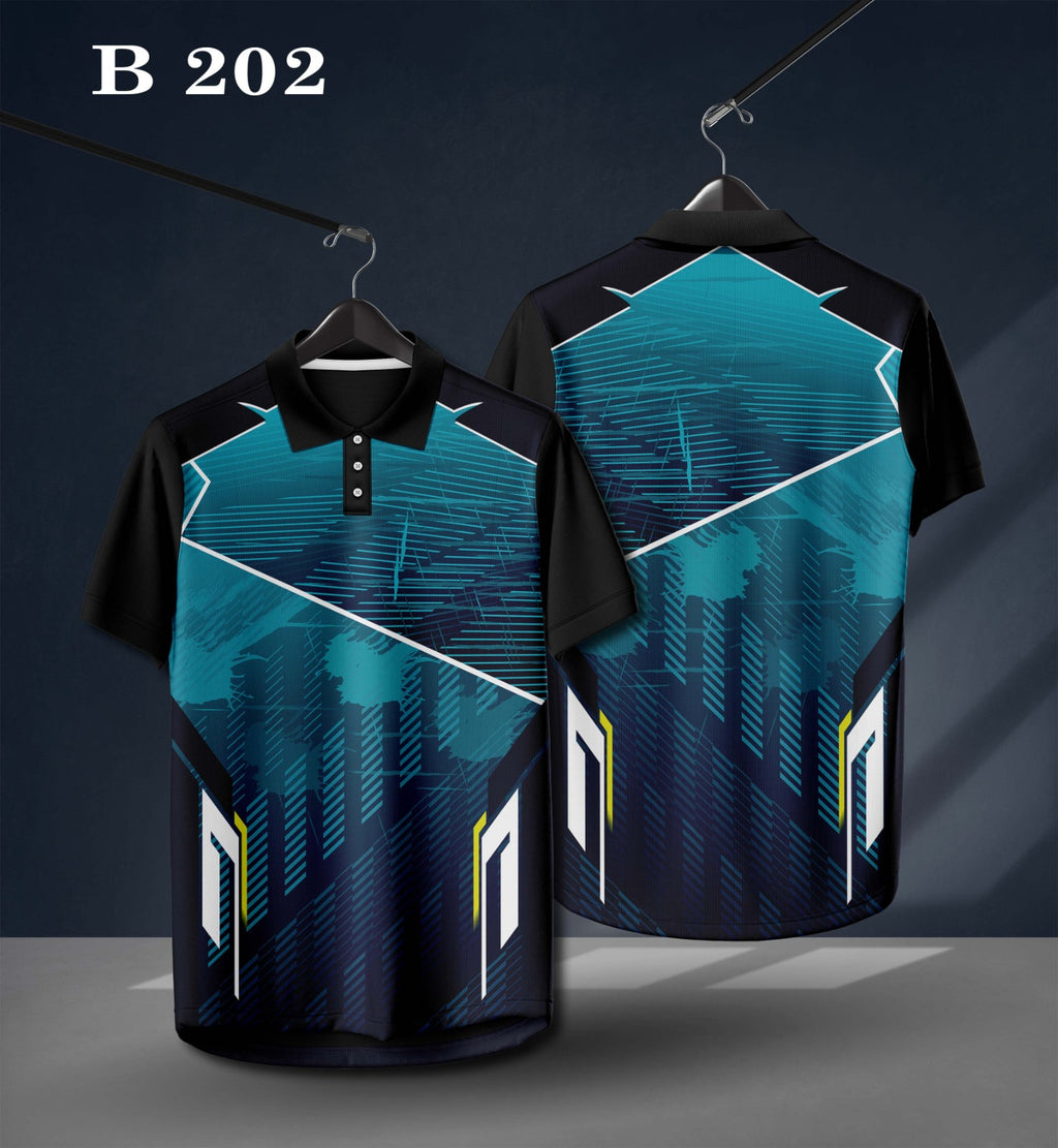Warmbull B202 Navy Sky Blue Poly Blend Polo T-Shirt | S-3XL